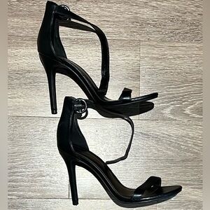 Forever 21 Black Ankle Strap Heels